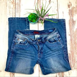 Leo Roma Mid Rise Cropped Denim Jean Capris Vintage Sz 5